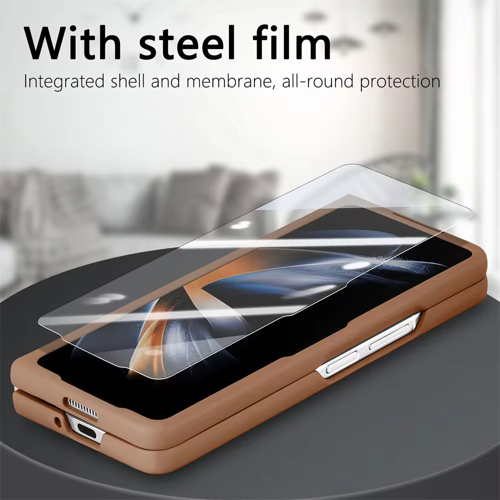 2 in 1 Detachable Carbon Fiber Card Wallet Case With Screen Protector For Samsung Galaxy Z Fold 6 5 4
