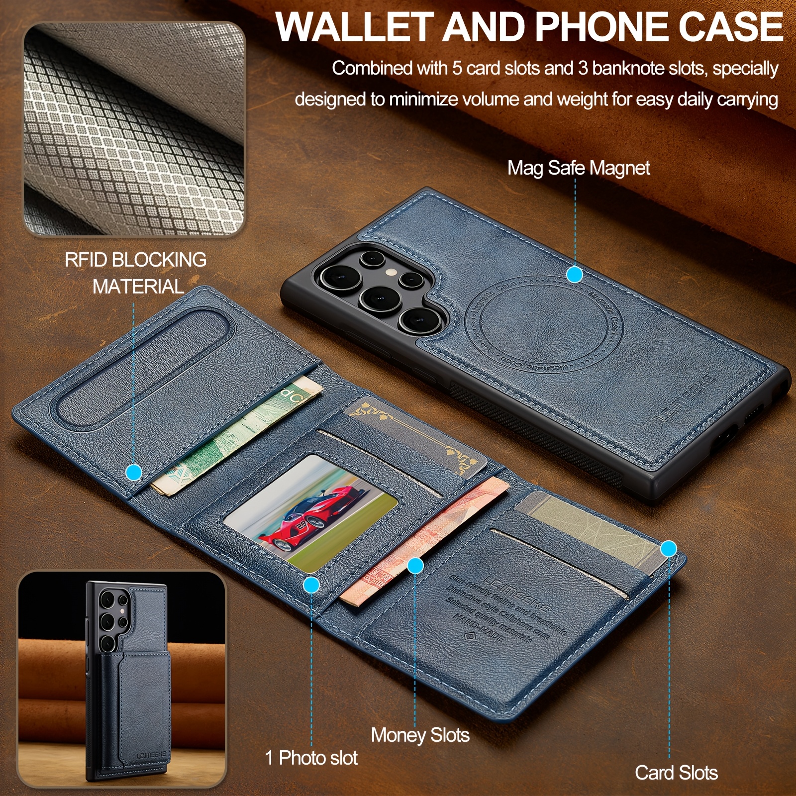 2-In-1 Detachable Magnetic Wallet Case For Samsung Galaxy S25, S24, S23, S22, S21 Ultra Plus, And S20 FE