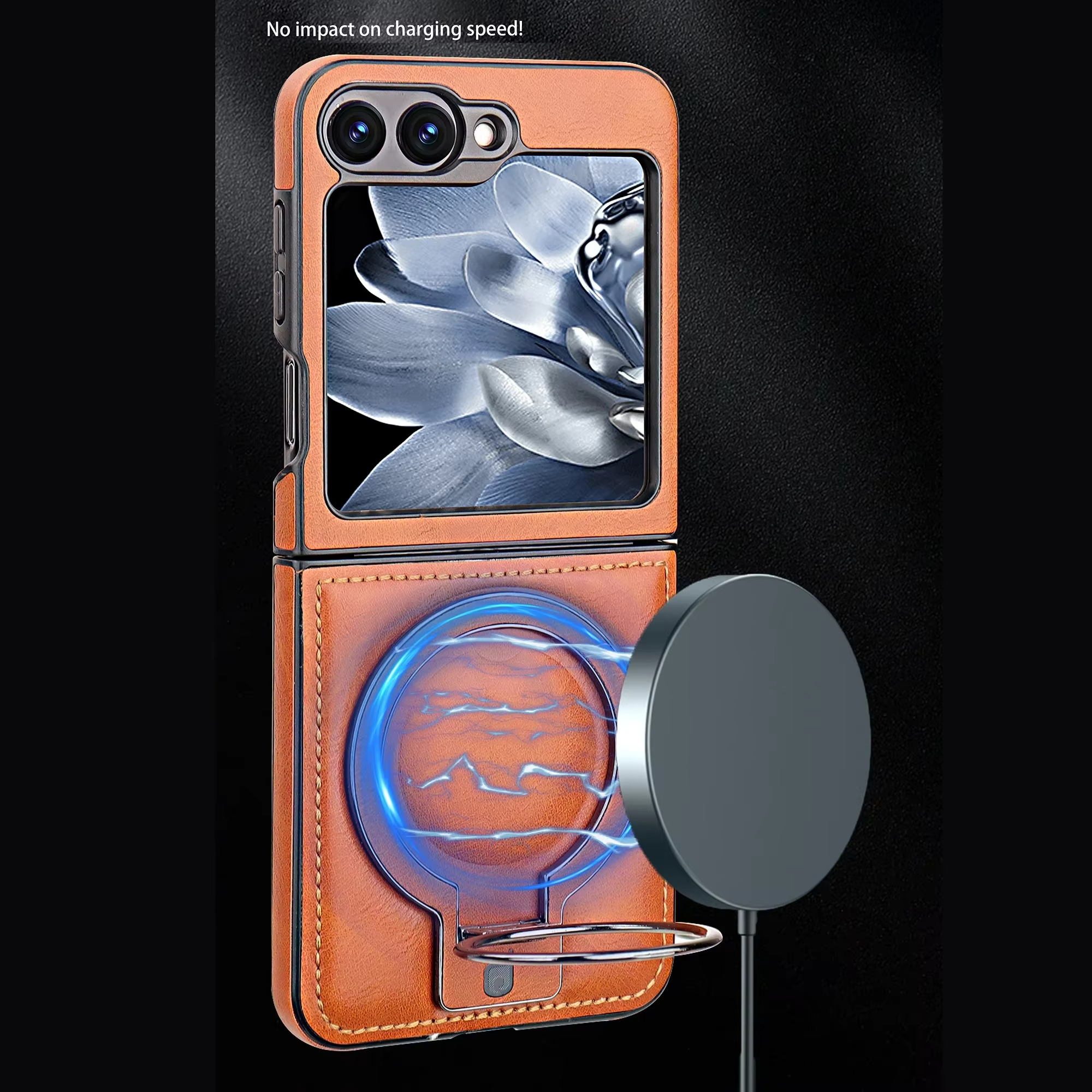 Shockproof Business  Leather Case With Ring Bracket Buckle For Samsung Galaxy Z Flip 6 5 