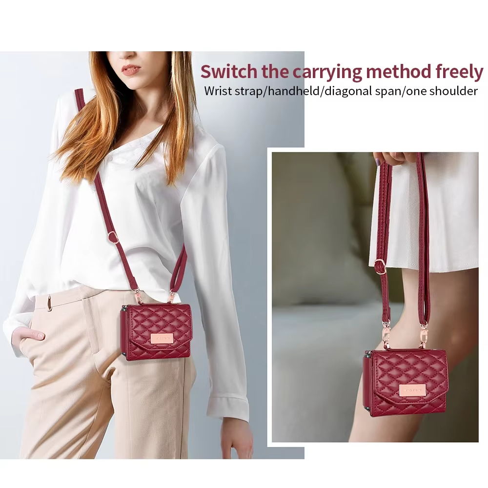 Crossbody Wallet with Card Holder Leather Phone Case for Samsung Galaxy Z Flip 6 5 4 3