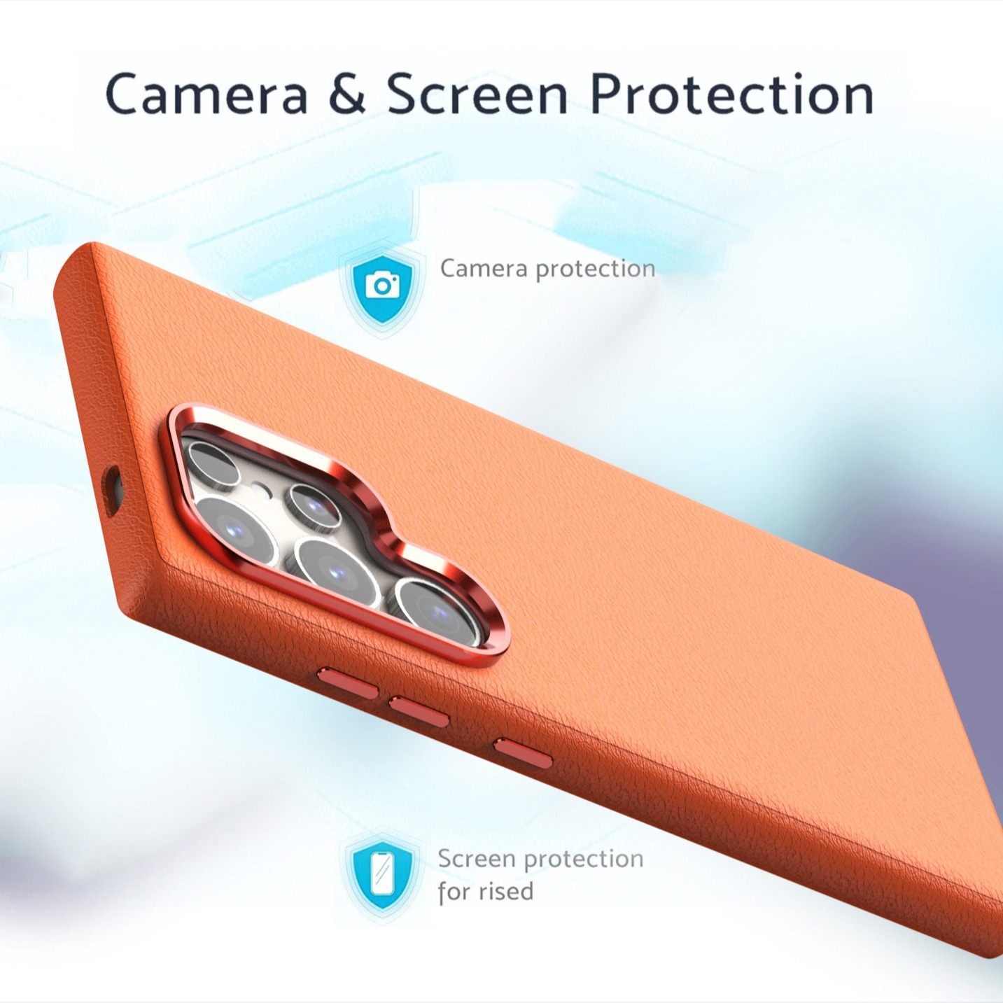Luxury Genuine Leather Magnetic Case for Samsung Galaxy S24 Plus Ultra