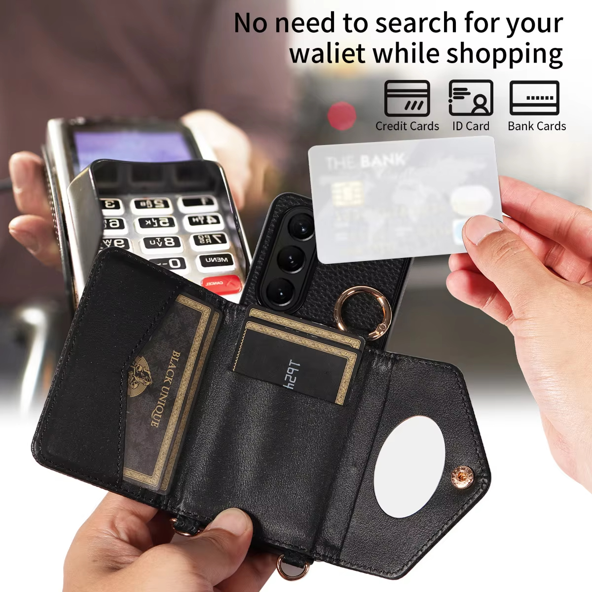 Crossbody Card Pocket Wallet Phone Case For Samsung Galaxy Z Fold 5 4 3 