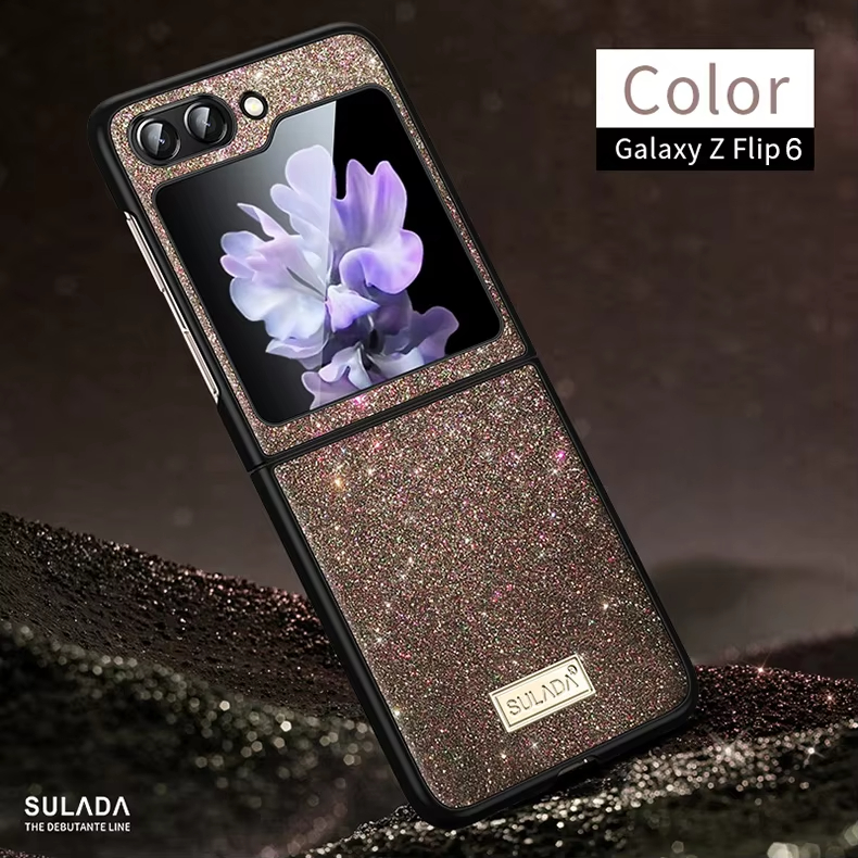 Fashion Glitter Shiny Crystal Phone Case For Samsung Galaxy Z Flip 6 5 4 3 