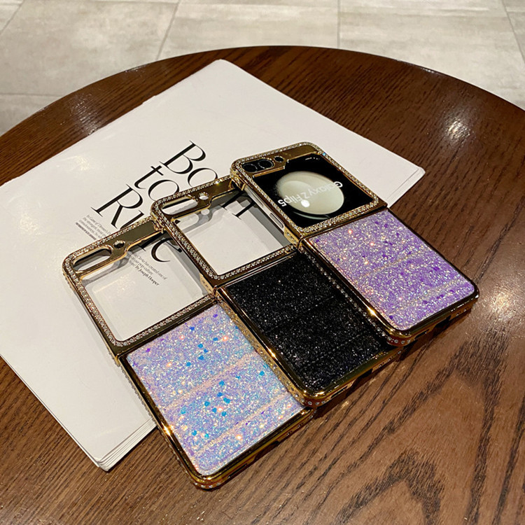 Electroplated Diamond Flash Phone Case for Samsung Galaxy Z Flip 5 4 3 