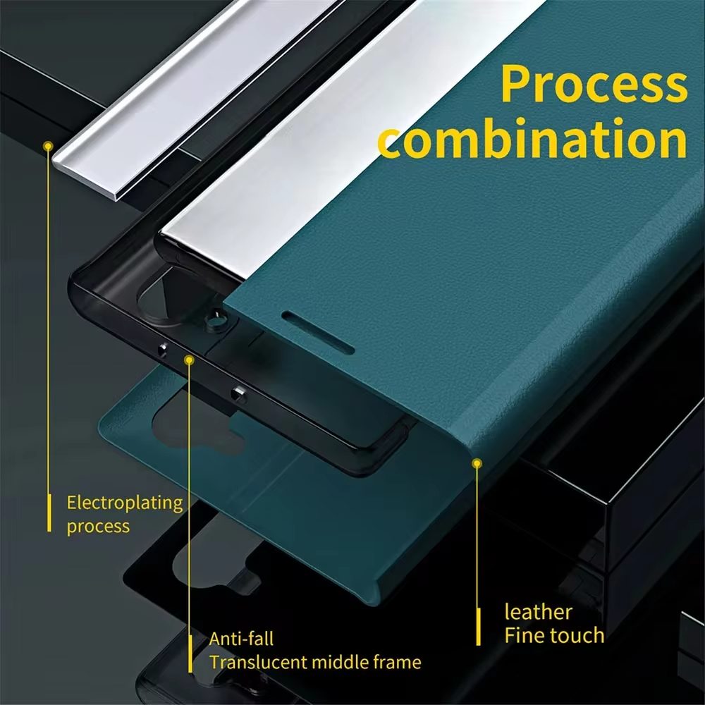 2024 The 4th Generation Side Window Magnetic Plating Bracket Flip Phone Case For Samsung Galaxy A32/A52/A72
