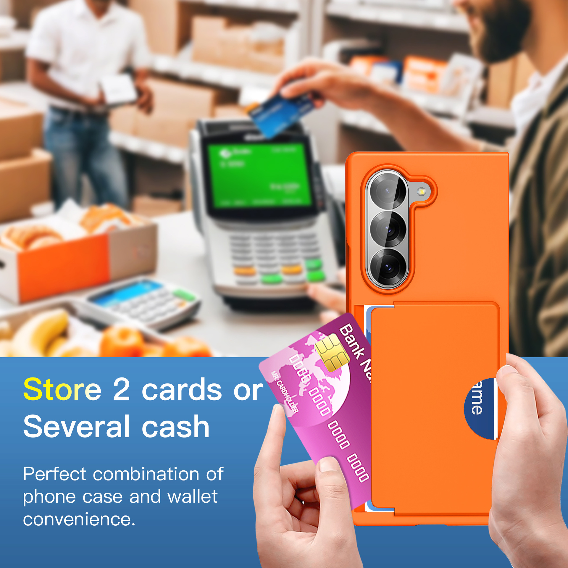 Wallet Card Holder Phone Case for Samsung Galaxy Z Fold 6 
