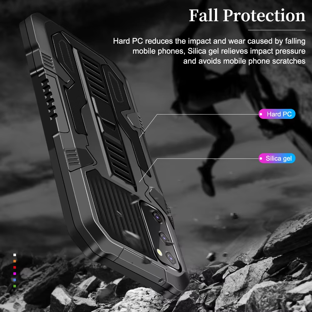 Strong Anti-Fall Armor Shockproof Kickstand Phone Case For iPhone 11-15 Series