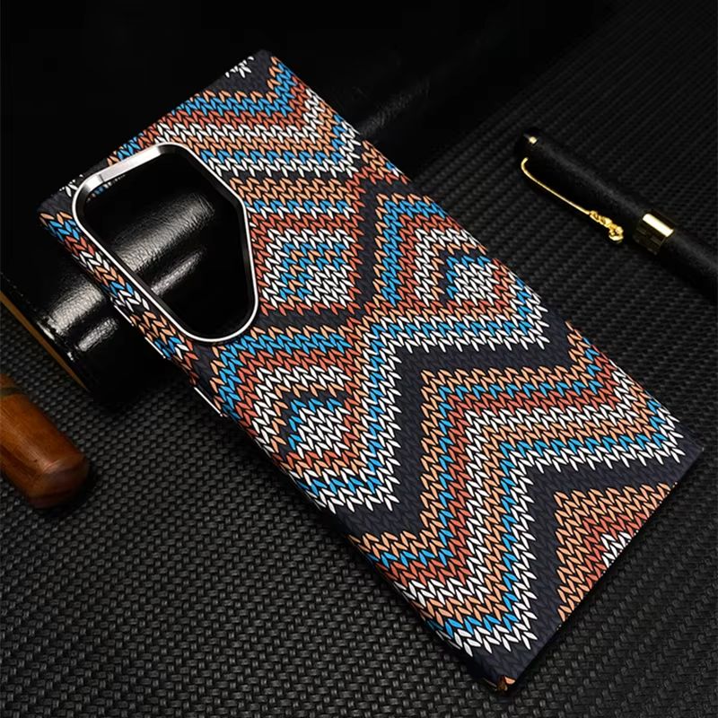 Metal Lens Carbon Fiber Texture Magnetic Case For Samsung Galaxy S24 Ultra