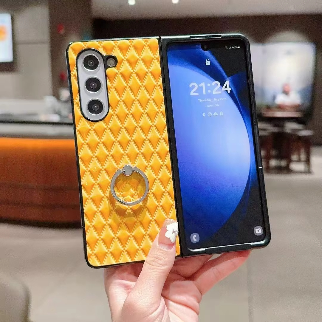 Luxury Diamond Ring Holder Phone Case For Samsung Galaxy Fold 3 4 5 6