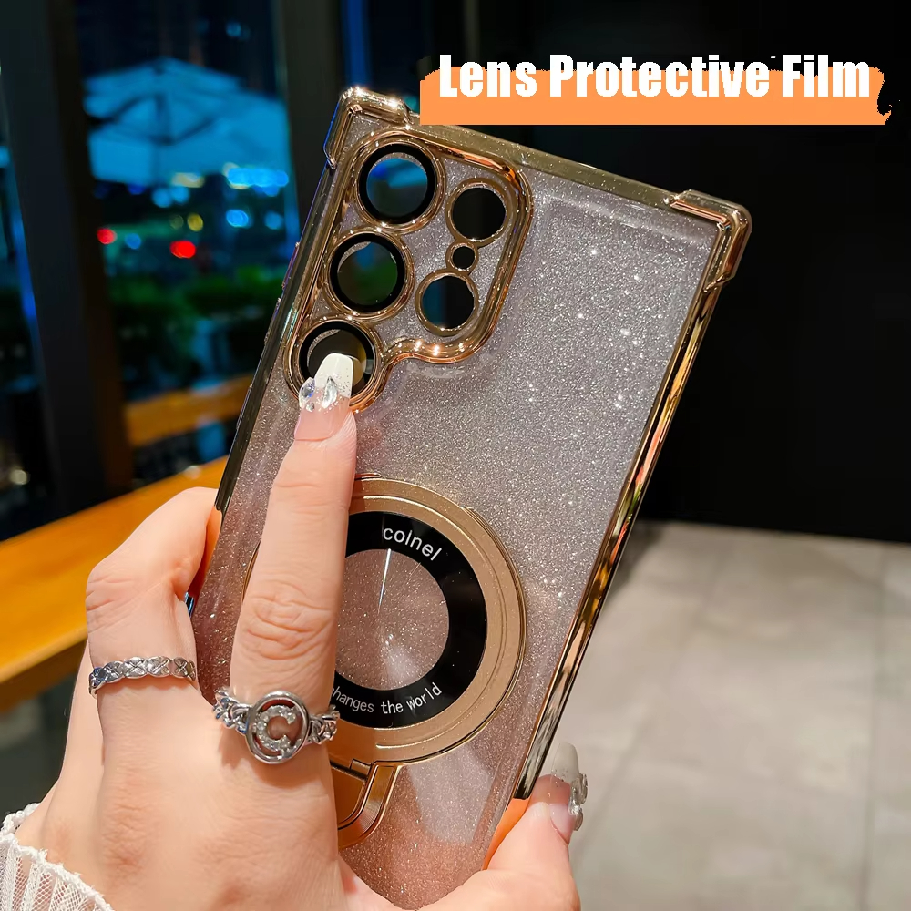 🎁💝2024 New Arrivals- Glitter Diamond Magnetic Ring Holder Case for Samsung Galaxy S24 S23 S22 Series