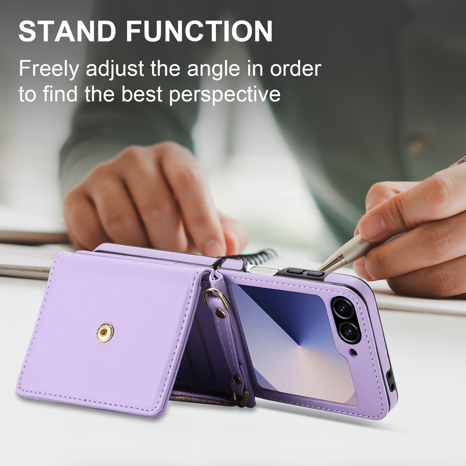 New Crossbody Luxury Leather Leaf Style Multi-card Holder Case For Samsung Galaxy Z Flip6