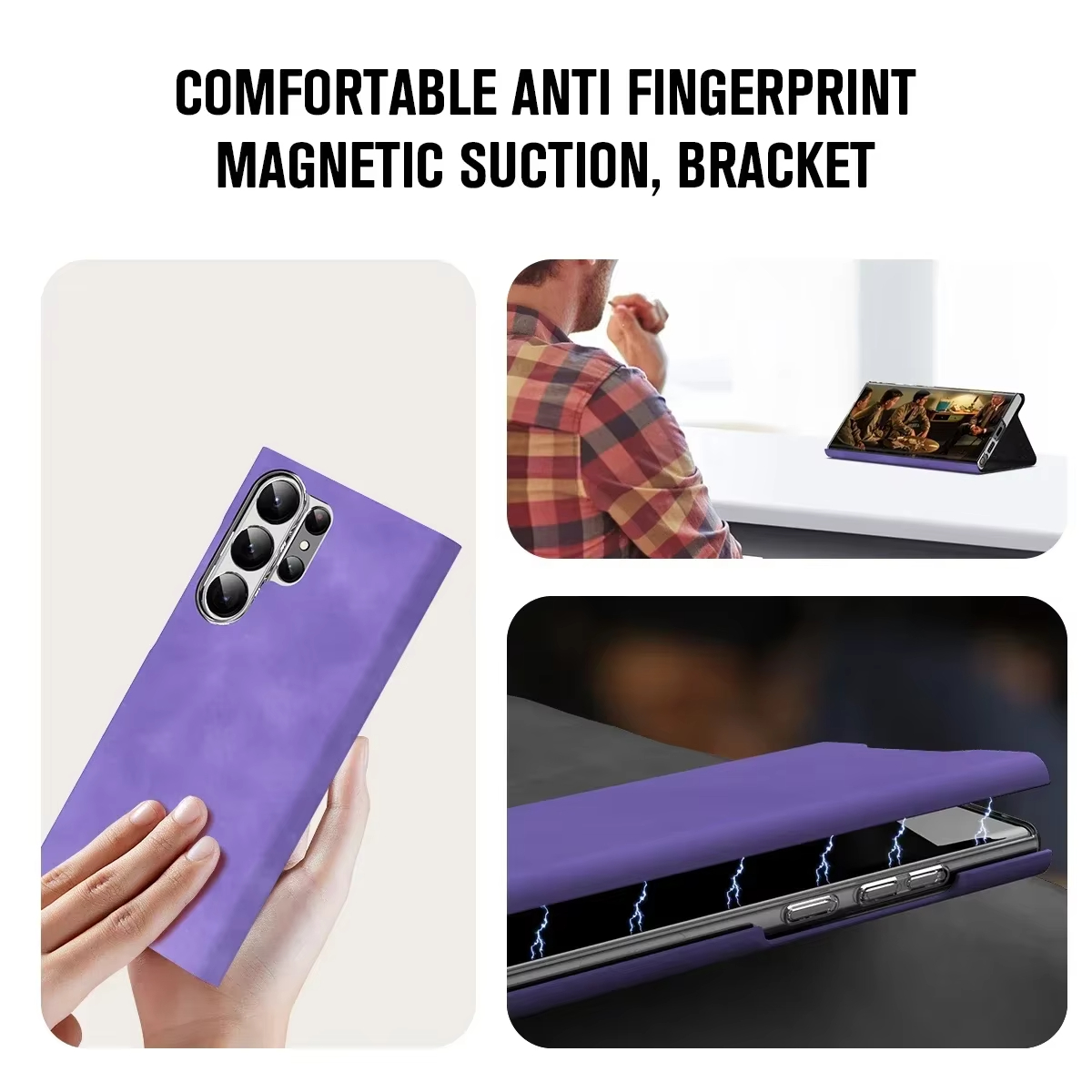 Magnetic Flip Leather Stand Card Insertion Case for Samsung Galaxy S24 S23 S22 S21 Ultra Plus
