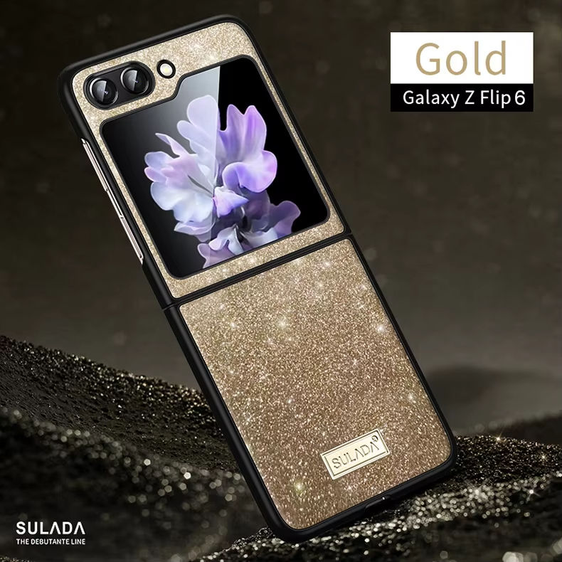 Fashion Glitter Shiny Crystal Phone Case For Samsung Galaxy Z Flip 6 5 4 3 