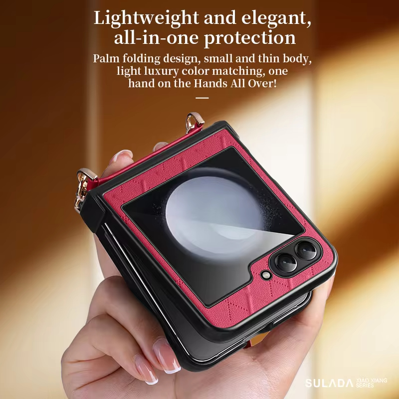 Crossbody Lanyard Folding Shockproof Protection Hard Back Cover For Samsung Galaxy Z Flip 5/4