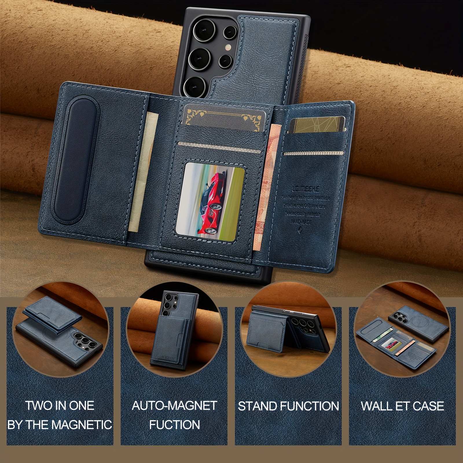 2-In-1 Detachable Magnetic Wallet Case For Samsung Galaxy S25, S24, S23, S22, S21 Ultra Plus, And S20 FE
