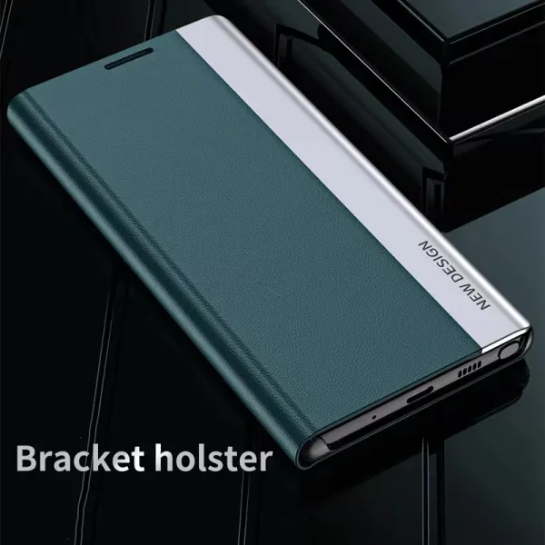 2024 The 4th Generation Side Window Magnetic Plating Bracket Flip Phone Case For Samsung Galaxy A54/A34/A24