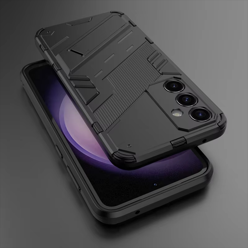 Punk Armor Shockproof Kickstand Phone Bumper Case For Samsung Galaxy S23 Series
