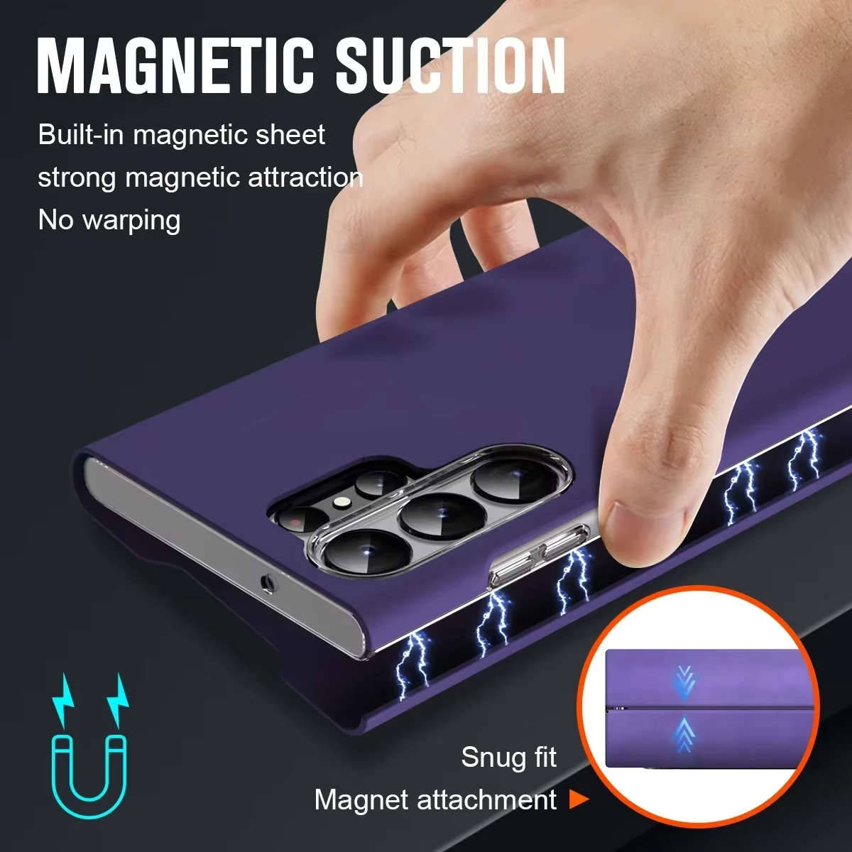 Magnetic Flip Leather Stand Card Insertion Case for Samsung Galaxy S24 S23 S22 S21 Ultra Plus