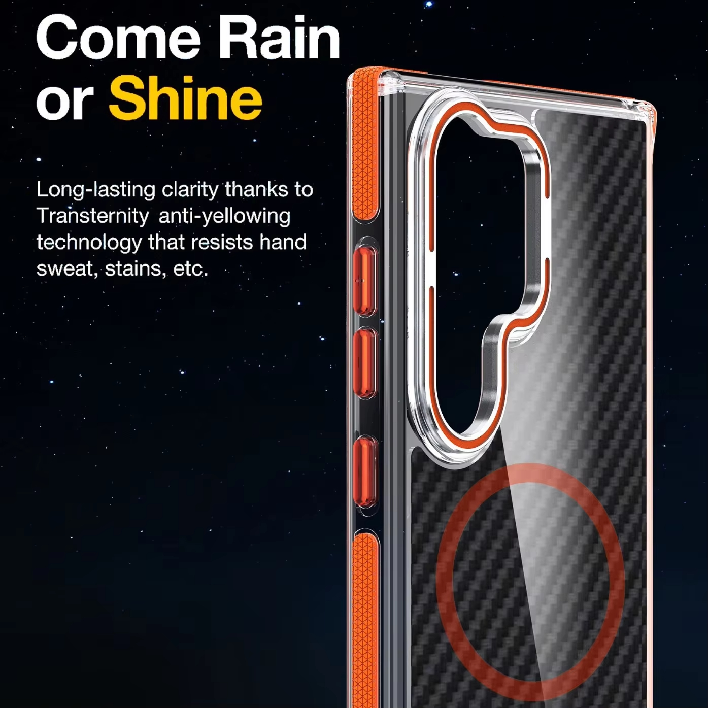 Business Carbon Fiber Magnetic Contrast Color Anti-skid Frame Case for Samsung Galaxy S24 S23  Series