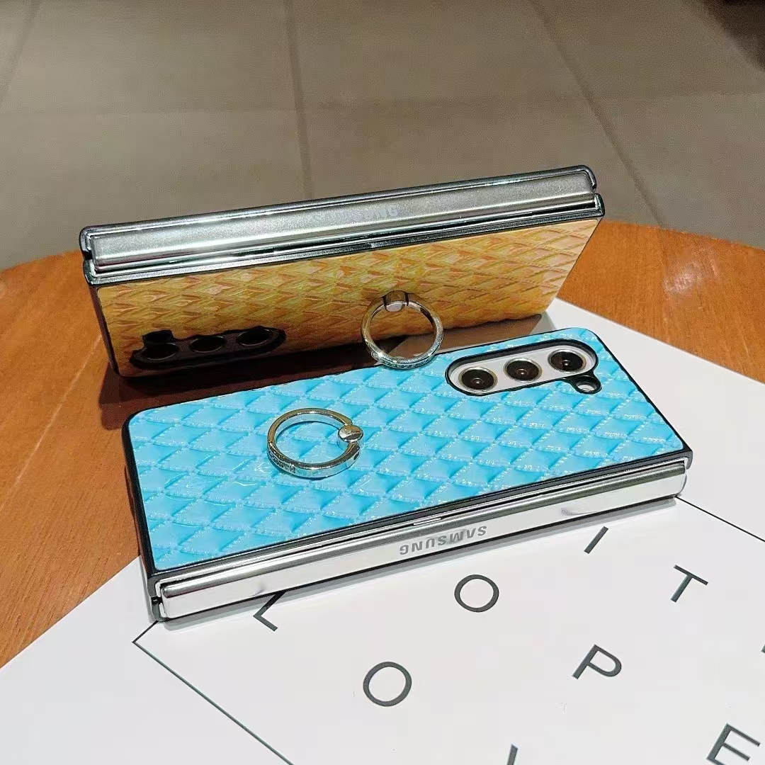 Luxury Diamond Ring Holder Phone Case For Samsung Galaxy Fold 3 4 5 6