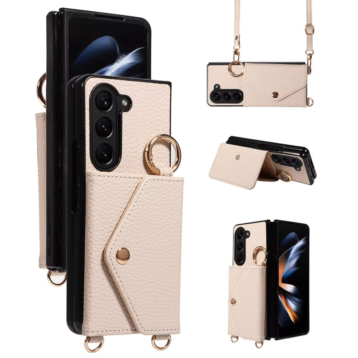 Crossbody Card Pocket Wallet Phone Case For Samsung Galaxy Z Fold 5 4 3 