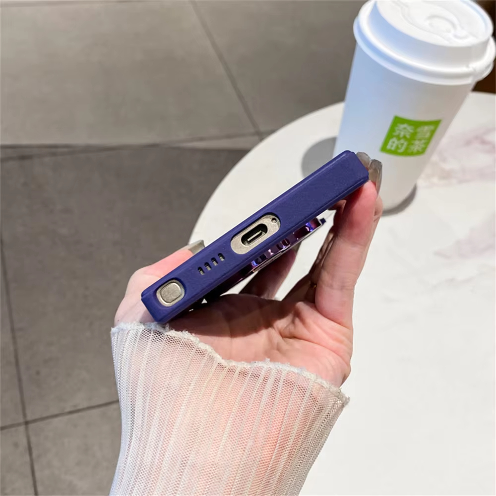 Luxury Transparent Magnetic Stand Phone Case for Samsung Galaxy S24 Ultra Plus