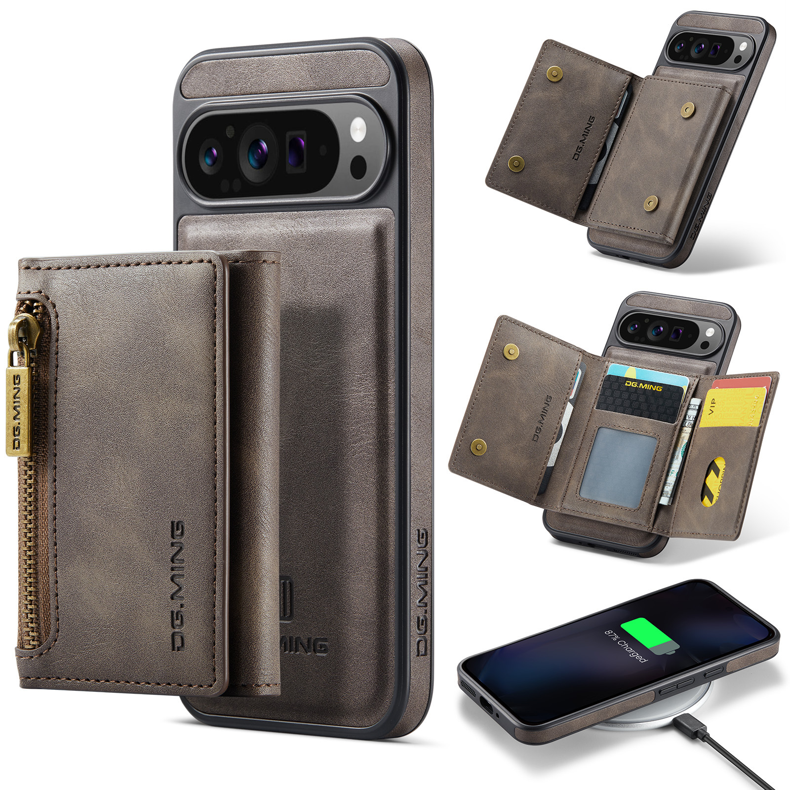 2 In 1 Detachable Magnetic Leather Wallet Phone Case For Google Pixel 8/8Pro