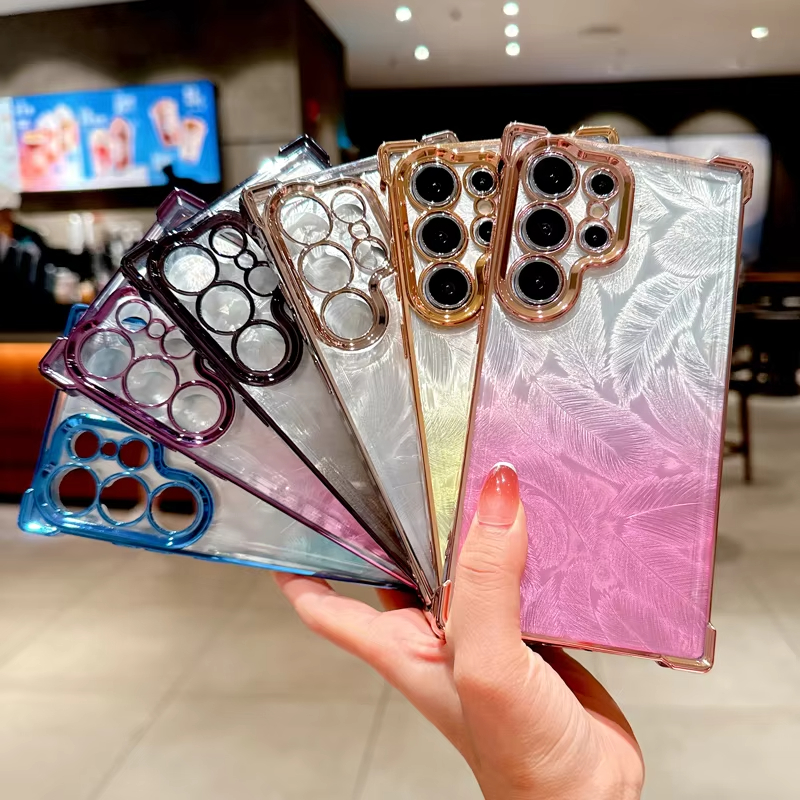 Glitter Gradient Shine Bright Phone Case For Samsung Galaxy S24 S23 S22 Series