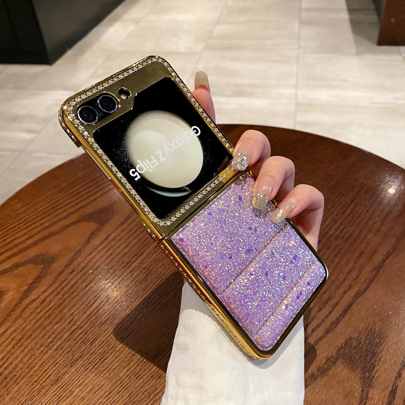Electroplated Diamond Flash Phone Case for Samsung Galaxy Z Flip 5 4 3 
