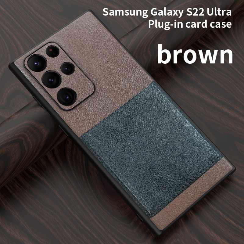 Luxury Leather Shockproof Card Holder Phone Case For Samsung  Galaxy  S22 Series