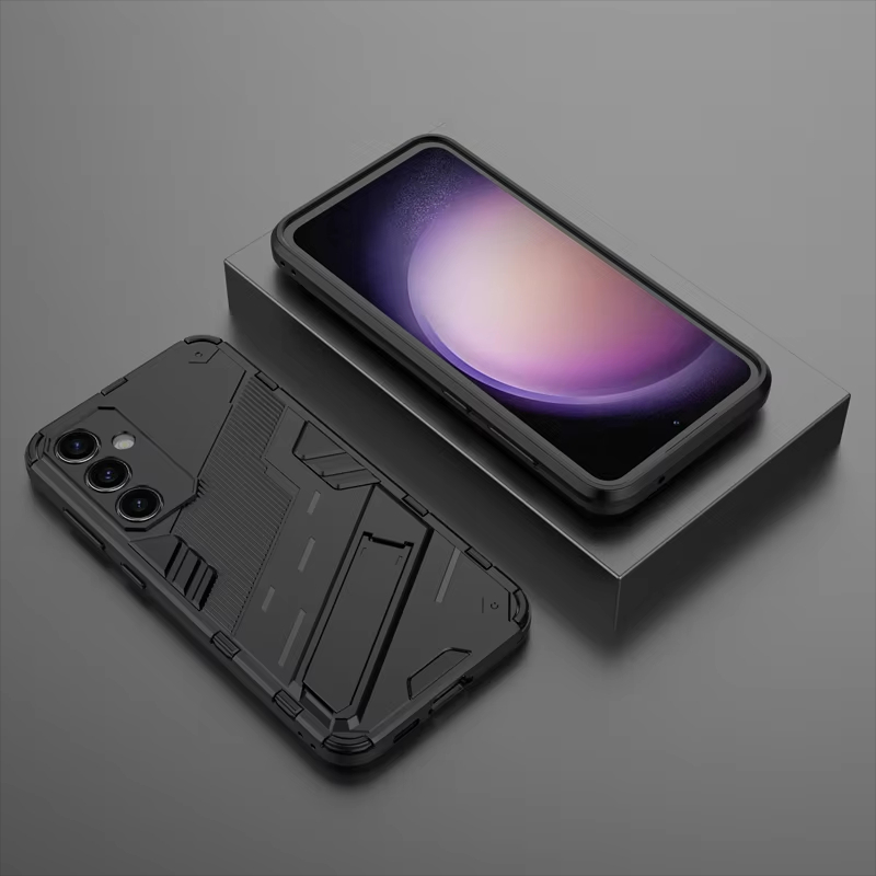 Punk Armor Shockproof Kickstand Phone Bumper Case For Samsung Galaxy S23 Series