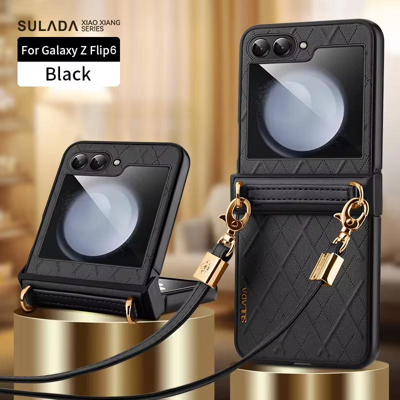 Crossbody Lanyard Folding Shockproof Protection Hard Back Cover For Samsung Galaxy Z Flip 5/4