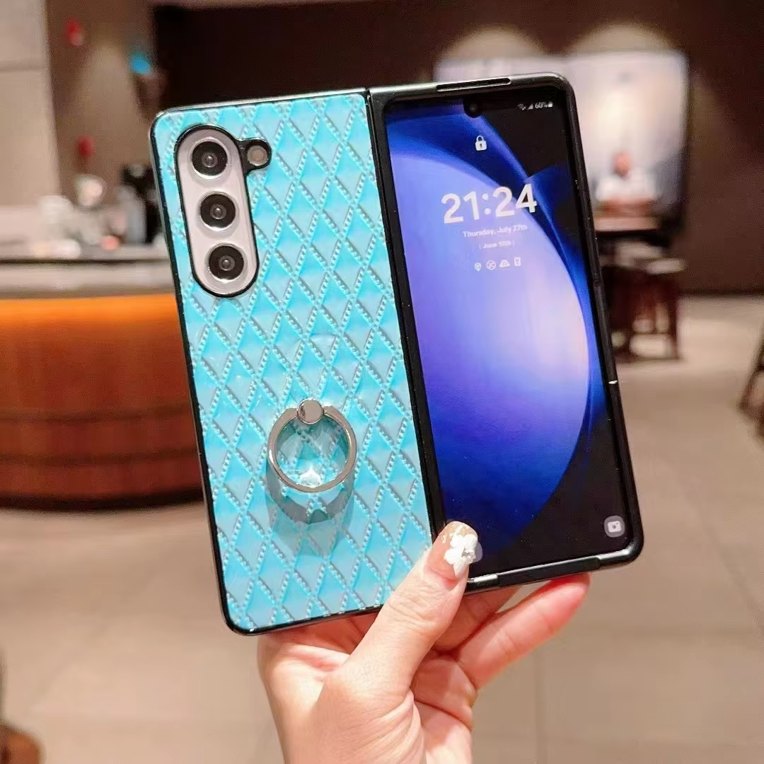Luxury Diamond Ring Holder Phone Case For Samsung Galaxy Fold 3 4 5 6