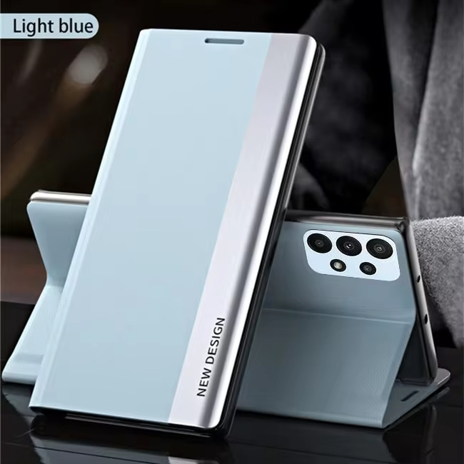 2024 The 4th Generation Side Window Magnetic Plating Bracket Flip Phone Case For Samsung Galaxy A32/A52/A72