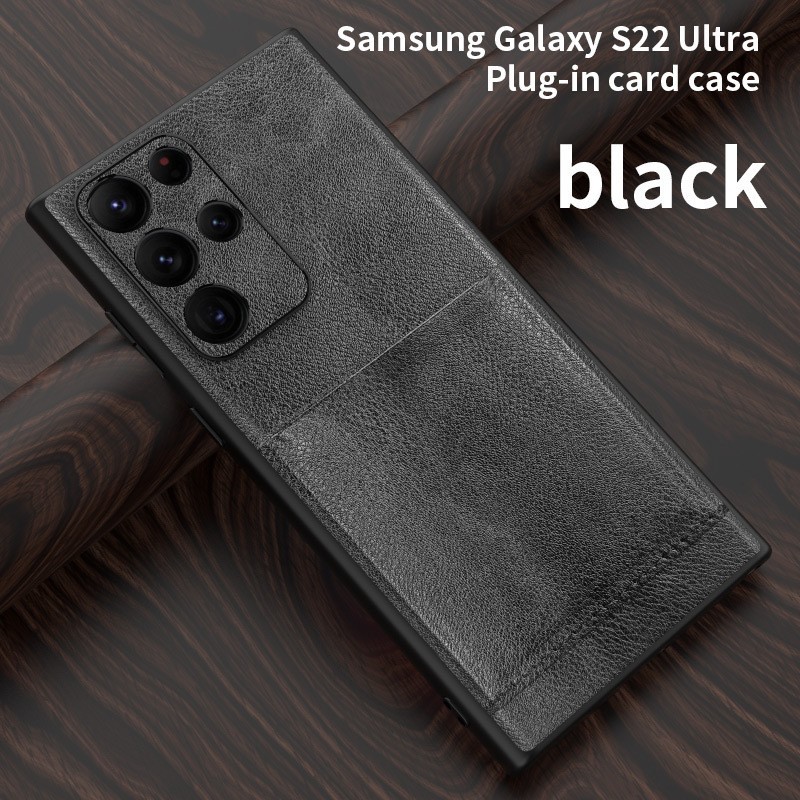 Luxury Leather Shockproof Card Holder Phone Case For Samsung  Galaxy  S22 Series