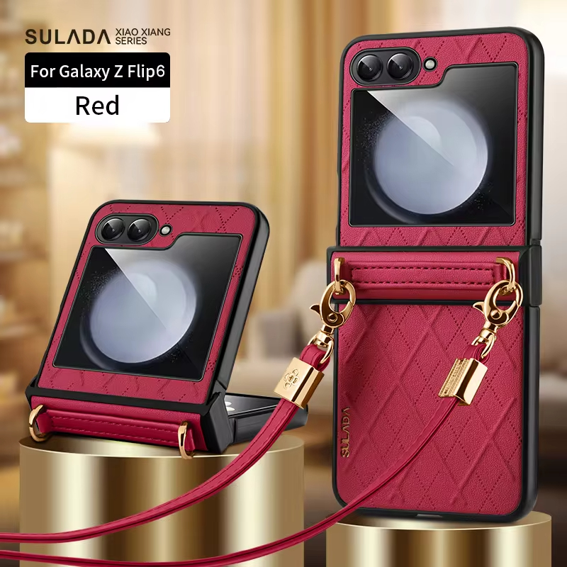 Crossbody Lanyard Folding Shockproof Protection Hard Back Cover For Samsung Galaxy Z Flip 5/4