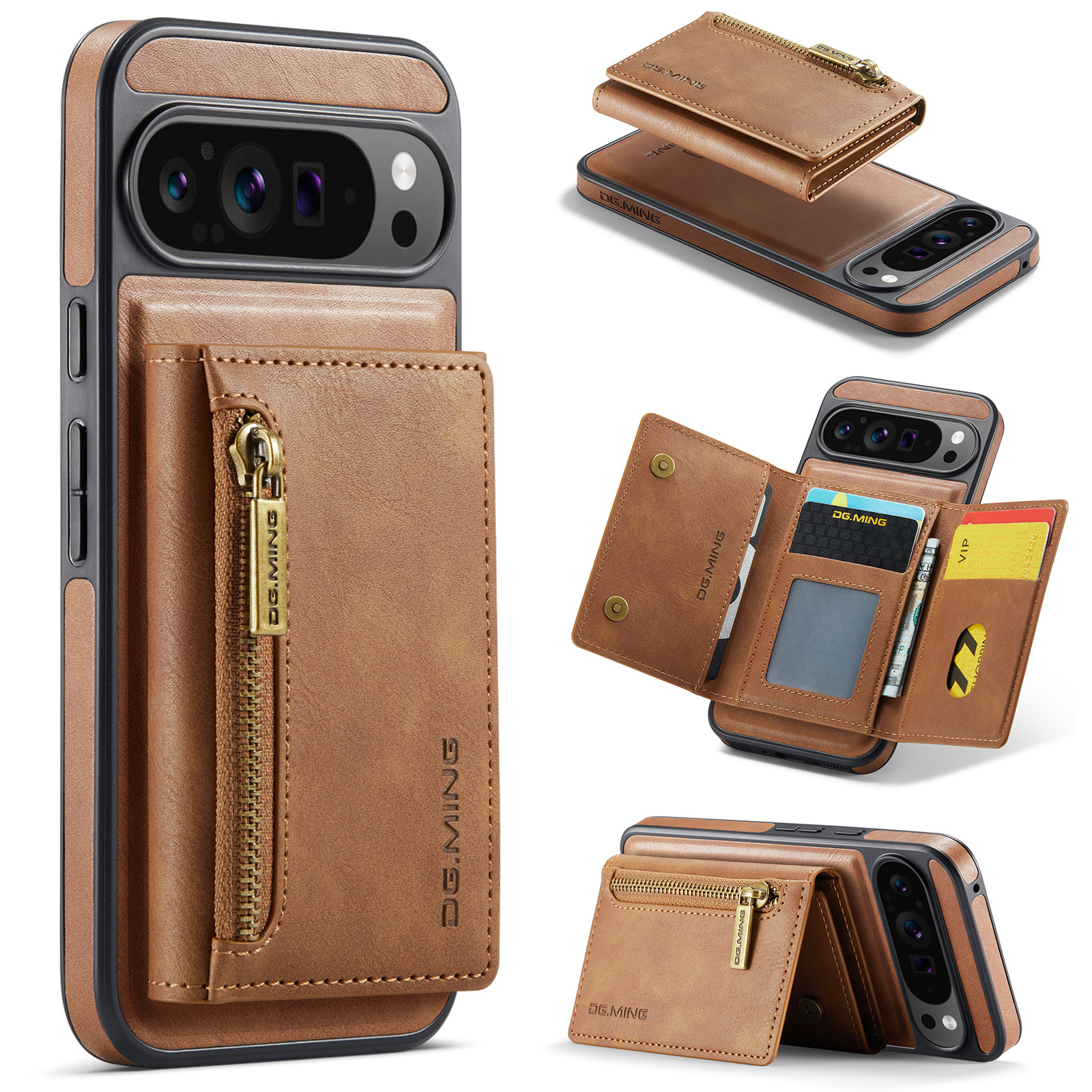 2 In 1 Detachable Magnetic Leather Wallet Phone Case For Google Pixel 8/8Pro