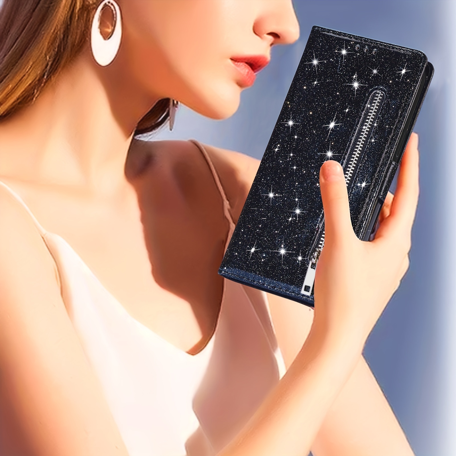 Faux Leather Flip Phone Case For Samsung Galaxy A55