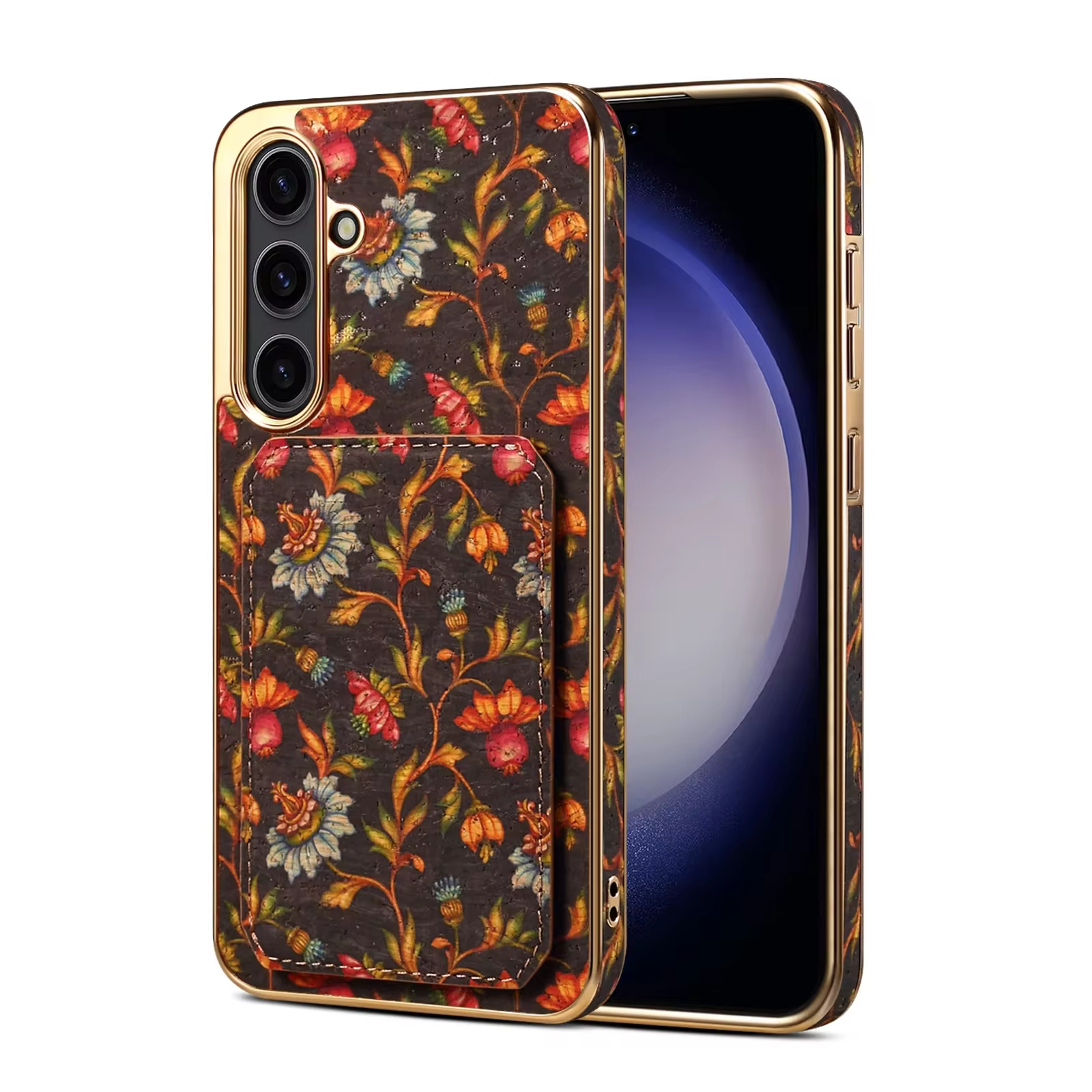 Electroplated Frame Protective Leather Case for Samsung Galaxy S24/S23 Series