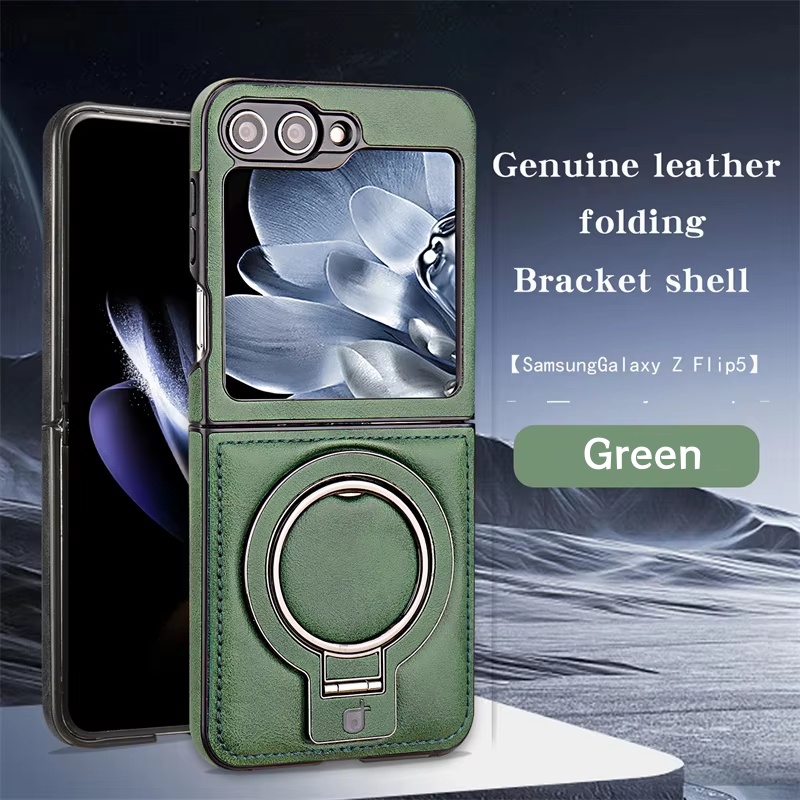 Shockproof Business  Leather Case With Ring Bracket Buckle For Samsung Galaxy Z Flip 6 5 