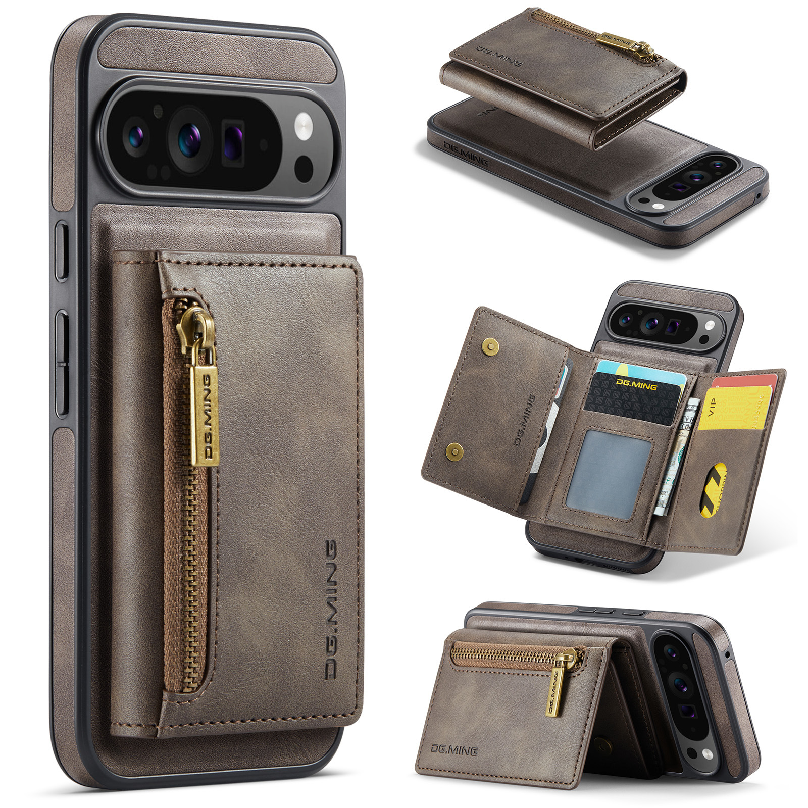 2 In 1 Detachable Magnetic Leather Wallet Phone Case For Google Pixel 8/8Pro