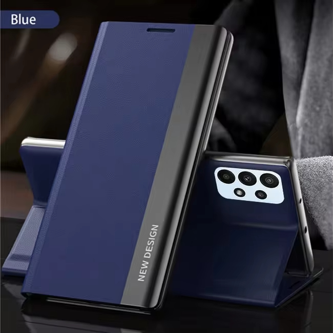 2024 The 4th Generation Side Window Magnetic Plating Bracket Flip Phone Case For Samsung Galaxy A32/A52/A72