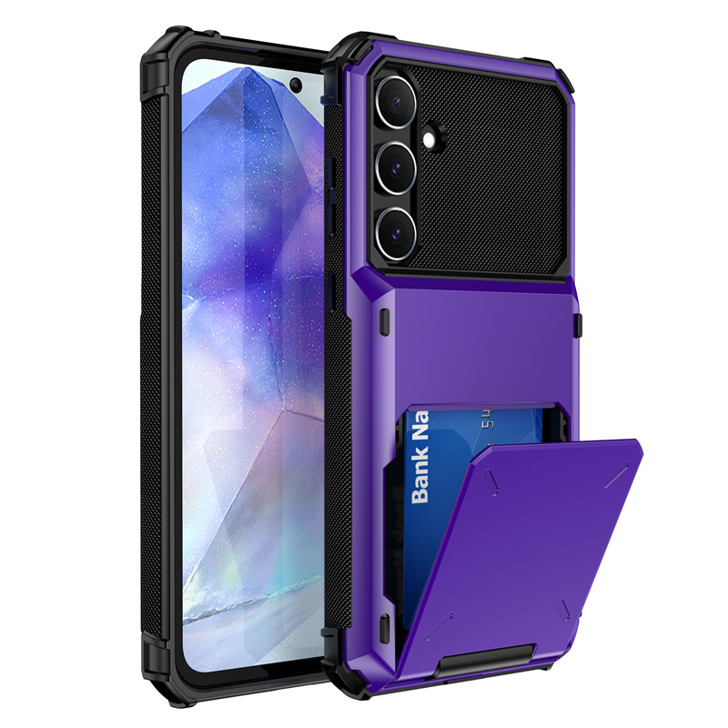 Shockproof Armor Flip Card Slot Wallet Case for Samsung Galaxy A55 A35 A25 A15