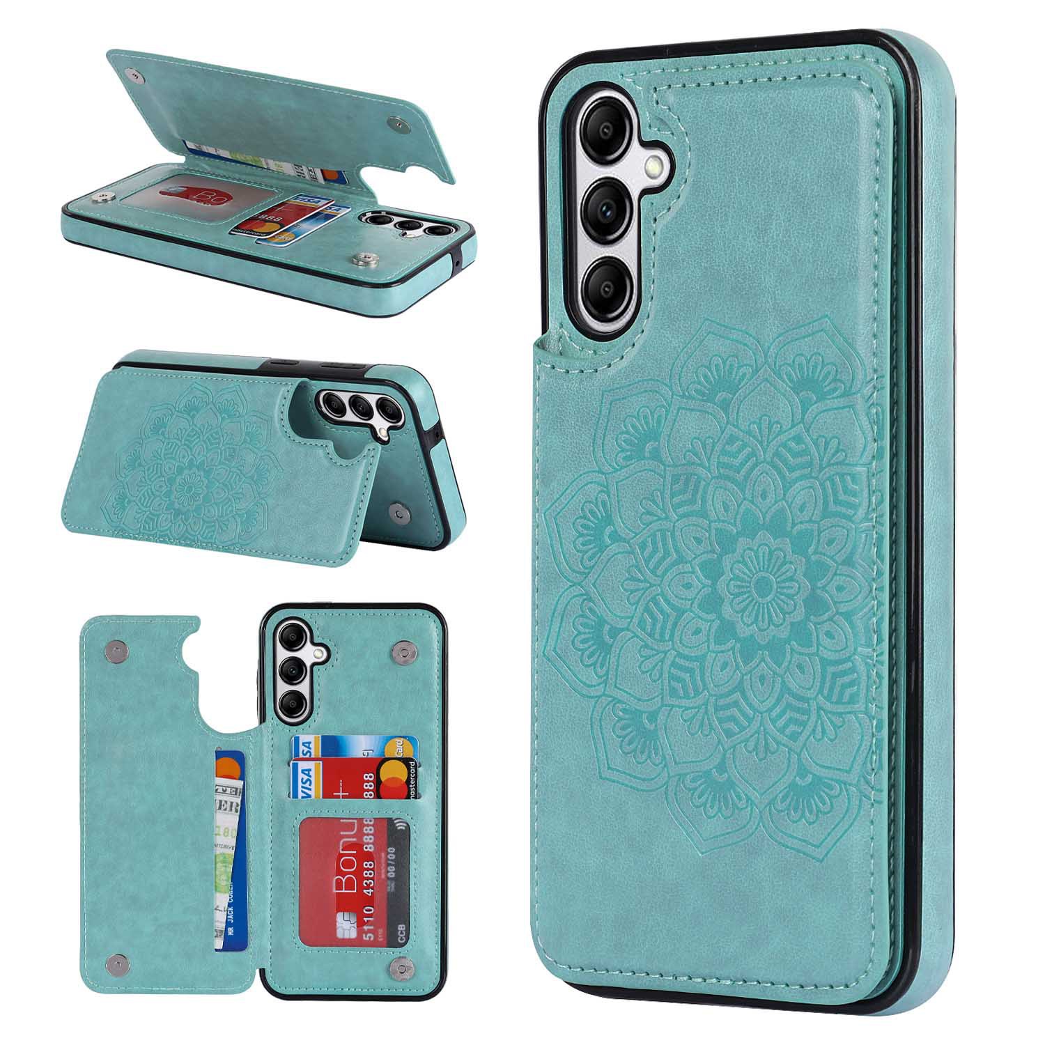 Mandala Floral Flip Leather Wallet Case for Samsung Galaxy A54 5G