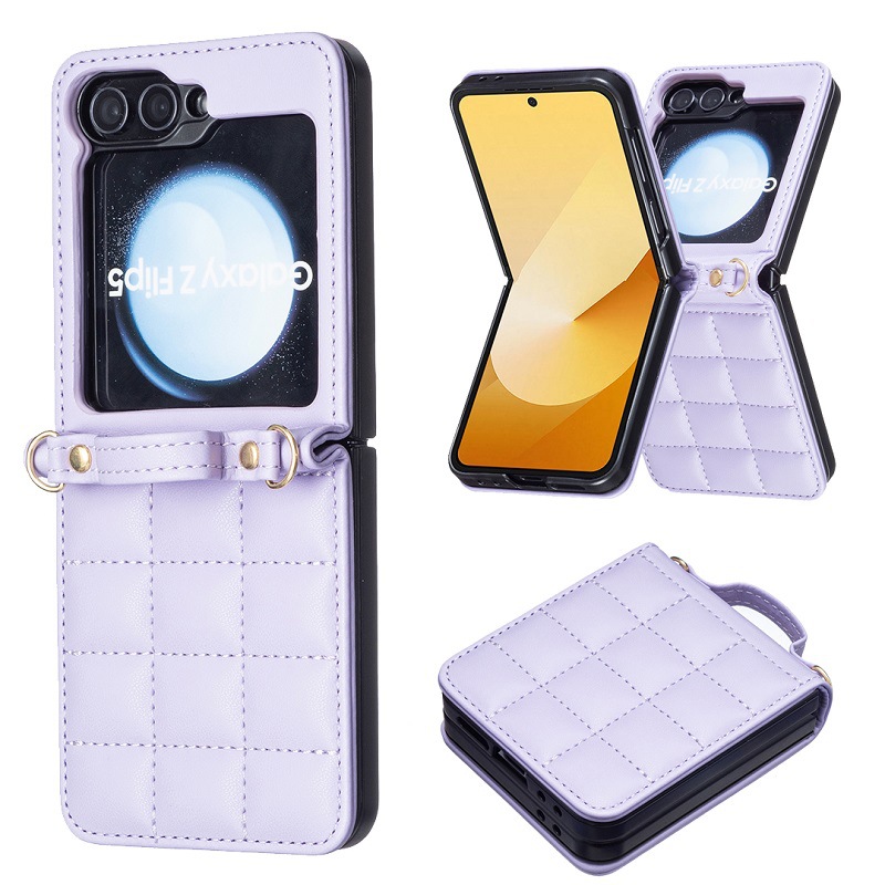 Luxury Crossbody Diamond Leather Case For Samsung Galaxy Z Flip 6 5 4 3 