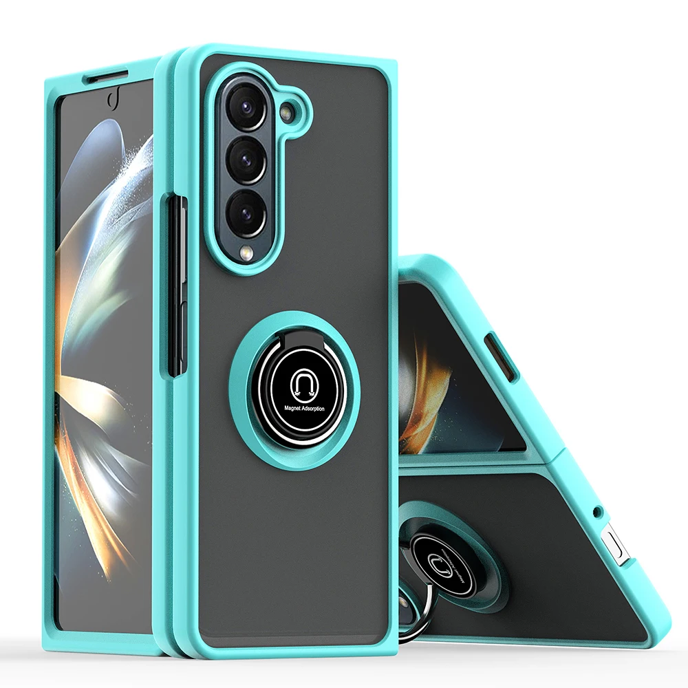 Armor Magnet Ring Holder Shockproof Case For Samsung Galaxy Z Fold 6/5/4/3 