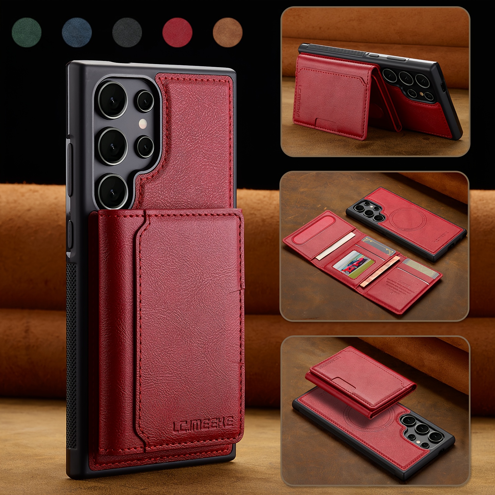 2-In-1 Detachable Magnetic Wallet Case For Samsung Galaxy S25, S24, S23, S22, S21 Ultra Plus, And S20 FE