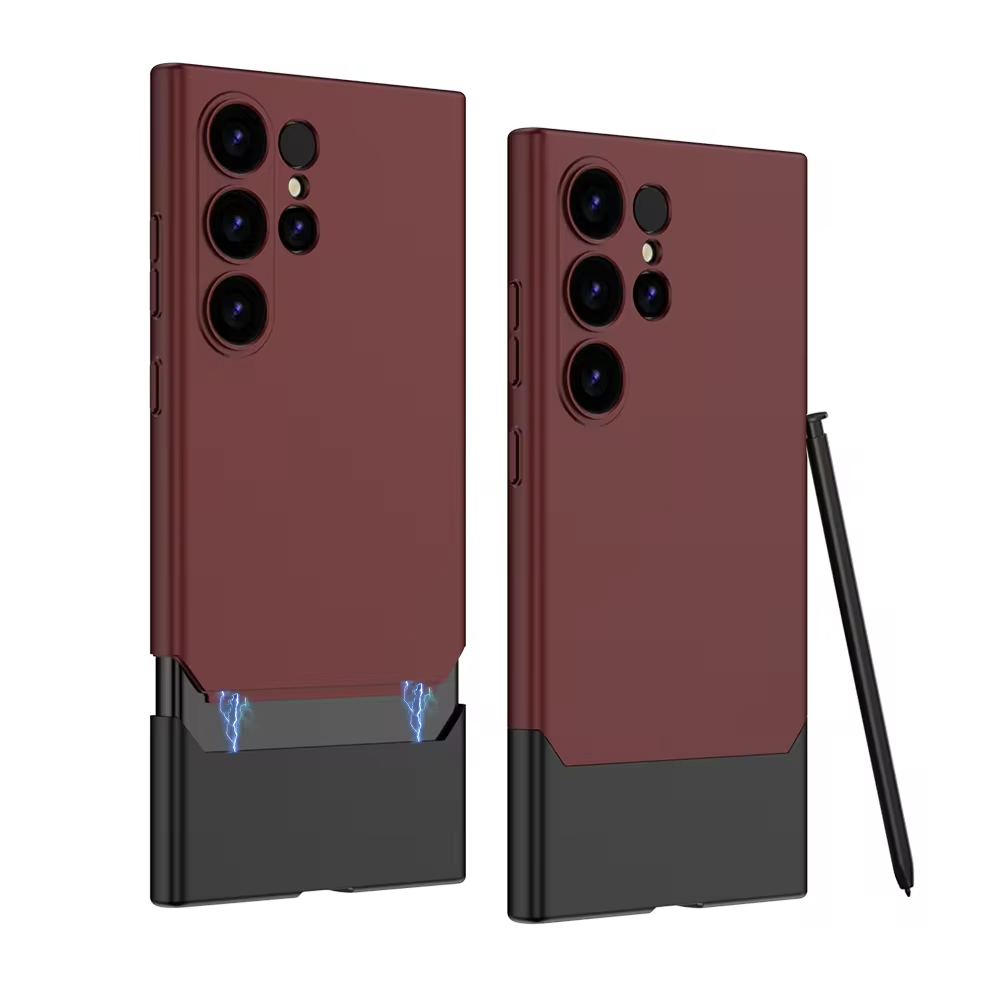 Luxurious Skin-like Color Matching Magnetic Case With Mortise And Tenon For Samsung Galaxy S24 Ultra