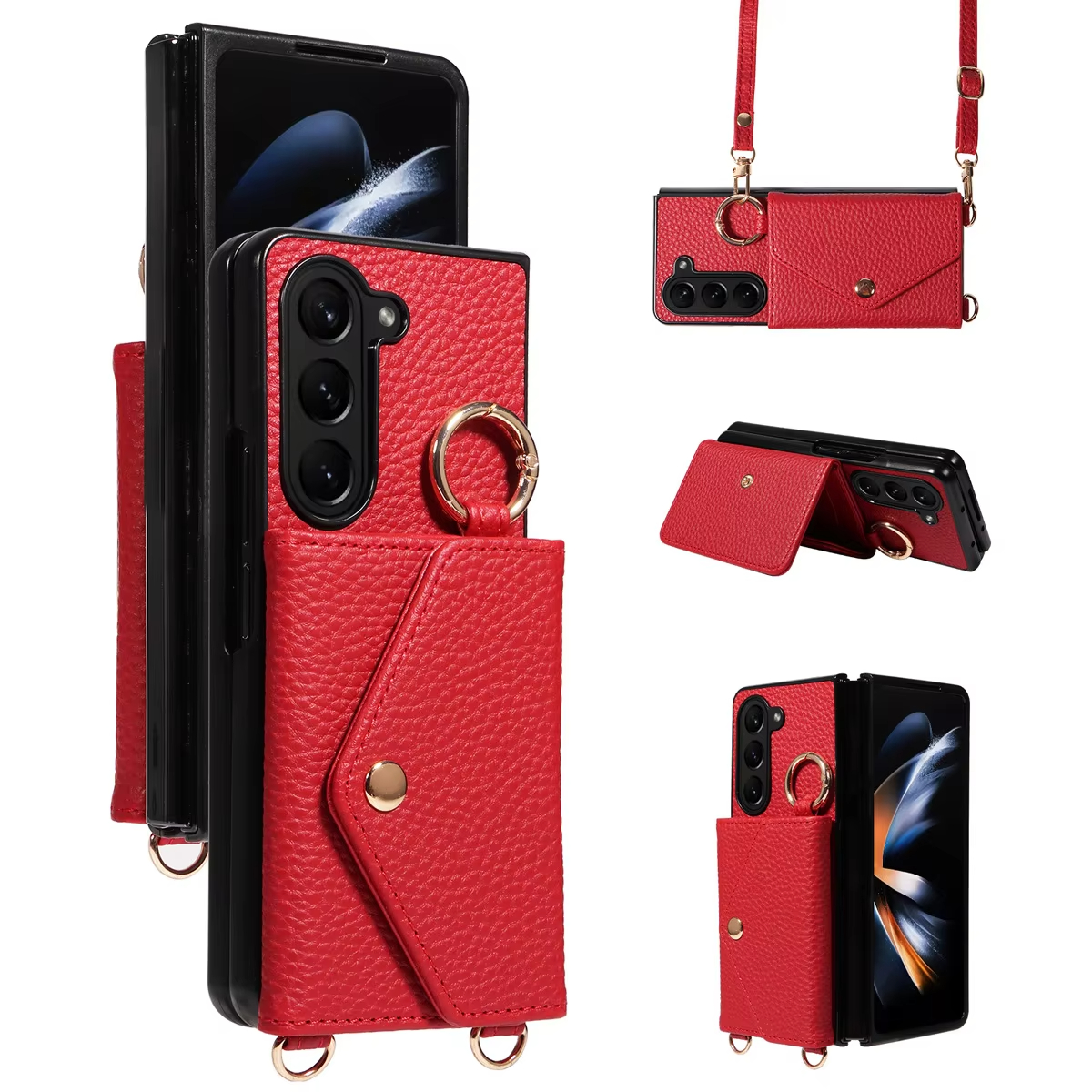 Crossbody Card Pocket Wallet Phone Case For Samsung Galaxy Z Fold 5 4 3 