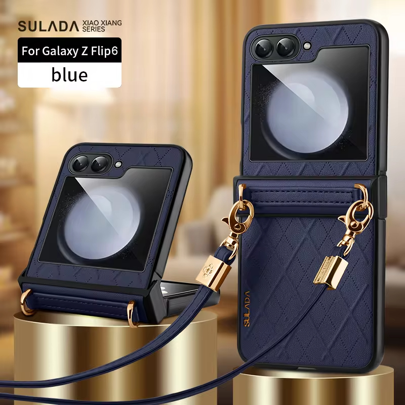 Crossbody Lanyard Folding Shockproof Protection Hard Back Cover For Samsung Galaxy Z Flip 5/4
